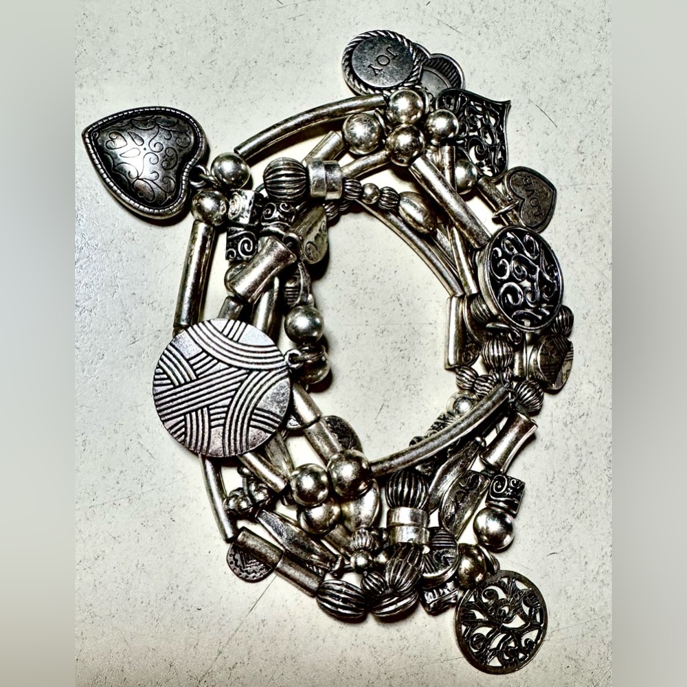 Lia Sophia Pretty Multi-Charm Stretch Bracelet